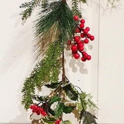 6FT HOLLY&BERRY GARLAND