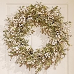 28IN MISTLETOE&BERRY WREATH