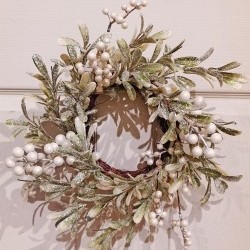 16IN MISTLETOE&BERRY WREATH