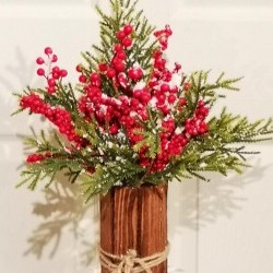 17IN-T SNOW BERRY&CEDAR ARGMNT
