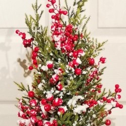 20IN SNOW BERRY&CEDAR TREE