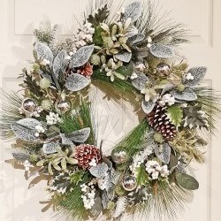 24IN HOSTA&BALL WREATH