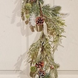 6FT ICE PINE&POM GARLAND