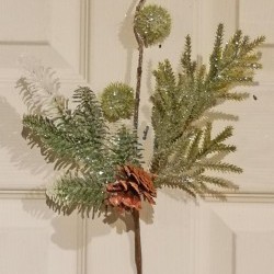 18IN ICE PINE&POM SPRAY