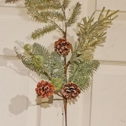 28IN ICE PINE&POM SPRAY