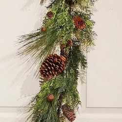 6FT RUSTIC BELL&PINE GARLAND