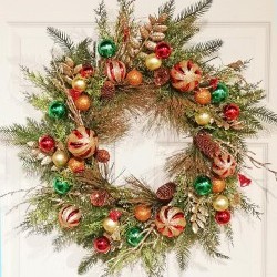 28IN FINIAL ORNAMENT WREATH