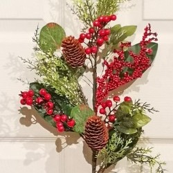 32IN EUCALYPTUS&MAGNOLIA SPRAY