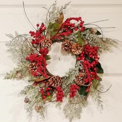 16IN EUCALYPTUS&MAGNOLIA WREATH