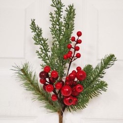 18IN BERRY&PINE SPRAY
