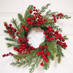 16IN BERRY&PINE WREATH