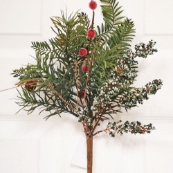 15.5IN PINE W/BERRIES SPRAY