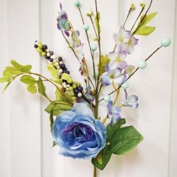 18" ROSE & PANCY SPRAY