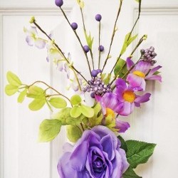 18" ROSE & PANCY SPRAY