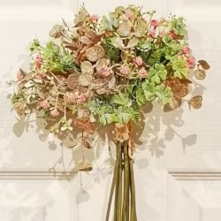 12IN EUCALYPTUS&BEAD SPRAY