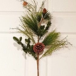 37.5IN PINE&CONE SPRAY
